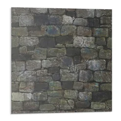 Panneau Mural TV Wallfluent 50x50 cm Texture De Mur En Pierre 4 pièces
