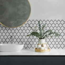Panneau Mural TV Wallfluent 50x50 cm Motif À Formes Symétriques 4 pièces