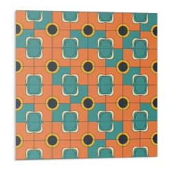 Panneau Mural TV Wallfluent 50x50 cm Motif Géométrique Abstrait 4 pièces