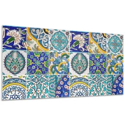 Panneau Mural Wallfluent 100x50 cm Mosaïque De Pierre Veinée 1 pièce