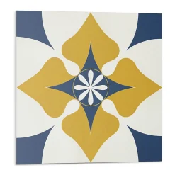 Panneau Mural Wallfluent 50x50 cm Motif Floral Symétrique 4 pièces