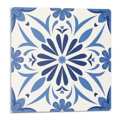 Panneau Mural Wallfluent 50x50 cm Motif Floral En Arrière-Plan 4 pièces
