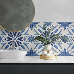 Panneau Mural Wallfluent 50x50 cm Motif Floral En Arrière-Plan 4 pièces