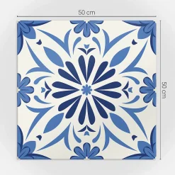 Panneau Mural Wallfluent 50x50 cm Motif Floral En Arrière-Plan 4 pièces