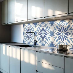 Panneau Mural Wallfluent 50x50 cm Motif Floral En Arrière-Plan 4 pièces