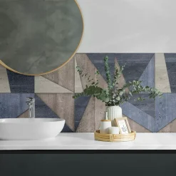 Panneau Mural Wallfluent 100x50 cm Motif À Chevrons 1 pièce
