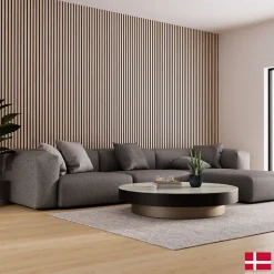 Panneaux acoustiques PREMIUM en placage bois chene naturel sur MDF noir 240x60 cm Nordic Acoustics