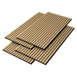 Panneaux acoustiques Vang lot de 4 panneaux effet chêne foncé NEU.HOLZ