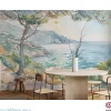 Papier peint Callanque de Cassis, Aquarelle 2 - Intissé - 400 cm - 280 cm - MaCrédenceDéco