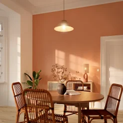 Papier peint vinyle intissé uni orange terracotta L.53 x l.1005 cm GoodHome Aune