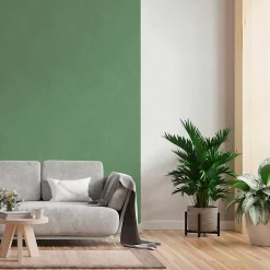 Papier peint vinyle intissé uni aspect tissu vert L.1005 x l.53cm GoodHome, Mythe