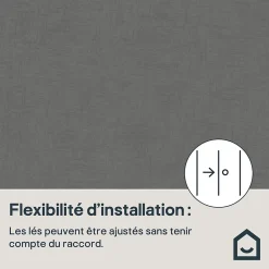 Papier peint vinyle sur intissé GoodHome  Moivre gris anthracite