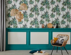 Papier peint vinyle sur intissé GoodHome Arceau blanc