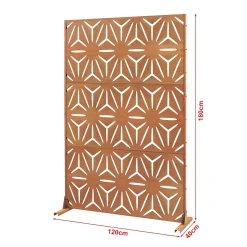 Paravent Kilsturd acier corten 180 x 120 x 40 cm rouille casa.pro