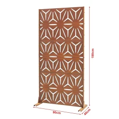 Paravent Kilsturd acier corten 180 x 90 x 40 cm rouille casa.pro