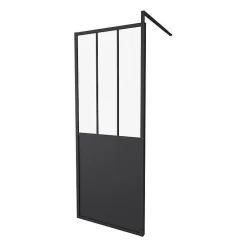 PAROI FIXE 80X200 STYLE INDUSTRIEL NOIR