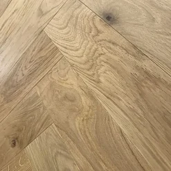 Parquet Bâton Rompu Chêne contrecollé verni brossé Rustique Naturel Oxford 125x15X600mm - 4mm de couche d'usure