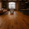 Parquet Chêne contrecollé verni brossé Rustique Old Brown 190x18mm - Longueurs Variables de 400 à 1900mm - 3mm de couche d'usure