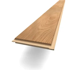 Parquet contrecollé clipsable en chêne blond mat l. 13,9 x L.121 cm x ép.14 mm