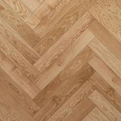 Parquet contrecollé clipsable Marigny bâtons rompus en chêne français verni blond