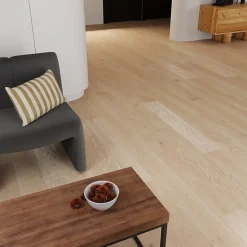 Parquet contrecollé clipsable beige mat l.18 x L.109,2cm x ép. 14mm GoodHome, Lulea