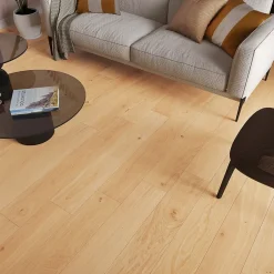 Parquet contrecollé clipsable blond mat l.18 x L.109,2cm x ép. 14mm GoodHome, Visby