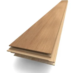 Parquet contrecollé clipsable en chêne beige rustique mat l. 13,9 x L.121 cm ép. 12 mm