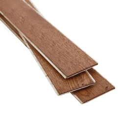 Parquet contrecollé clipsable Skara bâtons rompus en chêne huilé brun rustique