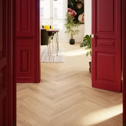 Parquet massif à coller Lulea bâtons rompus en chêne huilé naturel