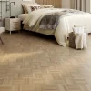 Parquet massif à coller Mosaïque bâtons rompus en chêne brut