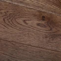 Parquet massif à coller Skara bâtons rompus en chêne verni brun