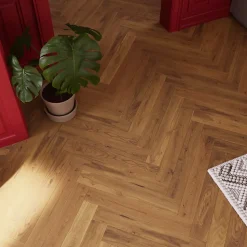 Parquet massif à coller Visby bâtons rompus en chêne huilé blond