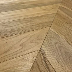 Parquet Point de Hongrie Chêne Contrecollé Verni Brossé Rustique Cesar 92X12X520mm - 2,5mm de couche d'usure