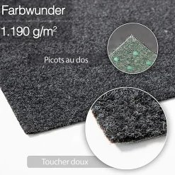 Pelouse synthétique Farbwunder Pro Noir 200 x 300 cm