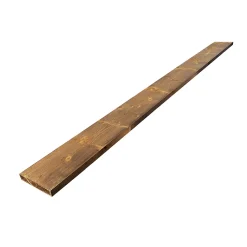 Planche Rabotée Sapin Traité marron, L.240 x l.19,4 cm x Ep.27,5 mm