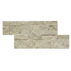 Plaquette de parement pierre naturelle et travertin mix gris