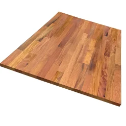 Plateau acajou massif huilé lamellé collé abouté 1600 x 800 x 26 mm