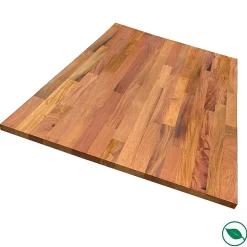 Plateau acajou massif huilé lamellé collé abouté 1200 x 800 x 25 mm