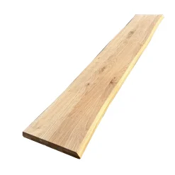 Plateau banc Chêne Pré-huilé Bords Naturels, L.200 cm x l.35 cm, Ep. 40 mm