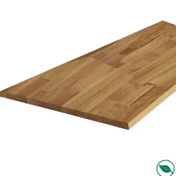 Plateau chêne massif huilé lamellé collé abouté 1600 x 800 x 22 mm