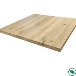 Plateau chêne massif pleines lames 900 x 900 x 40 mm