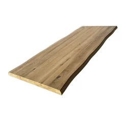 Plateau de table pleines lames Chêne Rustique bord naturel flacheux L.200 X l.80 cm, Ep.40 mm