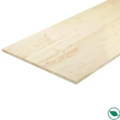 Plateau sapin massif lamellé collé abouté 2500 x 800 x 38 mm