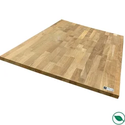 Plateau teck massif lamellé collé abouté 1200 x 800 x 25 mm