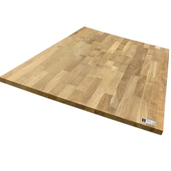 Plateau teck massif lamellé collé abouté 1200 x 800 x 25 mm