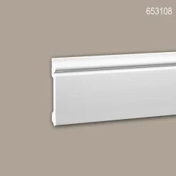 Plinthe 653108 Profhome Moulure décorative style Néo-Classicisme blanc 2 m