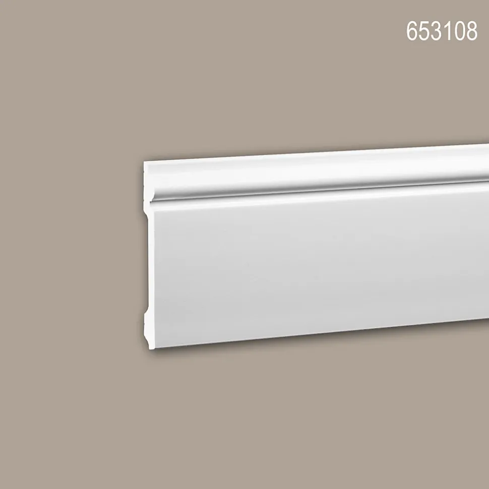 Plinthe 653108 Profhome Moulure décorative style Néo-Classicisme blanc 2 m