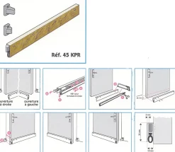 Plinthe automatique en applique KLOMATIC PRESTIGE blanc 0,93m - JEAN JOURJON - 045543