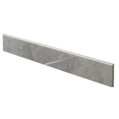 Plinthe en carrelage effet marbre gris mat L.60 x l.8 cm x ép.10 mm, Ultimate Marble