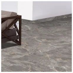 Plinthe en carrelage effet pierre gris mat L.60 x l.8 cm x ép.8,4 mm, Zerlina
